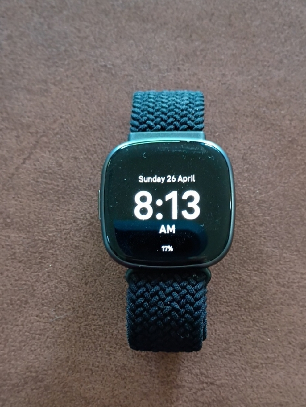 FitBit Versa 4 Black Fitness Smartwatch with Woven Bands